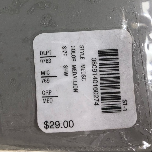 NOBLE EXCELLENCE Medallion Blue Beige Shower Curtain NWT - Picture 6 of 12